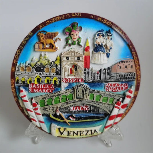 Venice Italy souvenirs Creative Disk Bracket Pendant Travel Memorial Artifact Ornaments Home Decoration Gifts - Grand Goldman