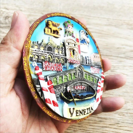 Venice Italy souvenirs Creative Disk Bracket Pendant Travel Memorial Artifact Ornaments Home Decoration Gifts - Grand Goldman