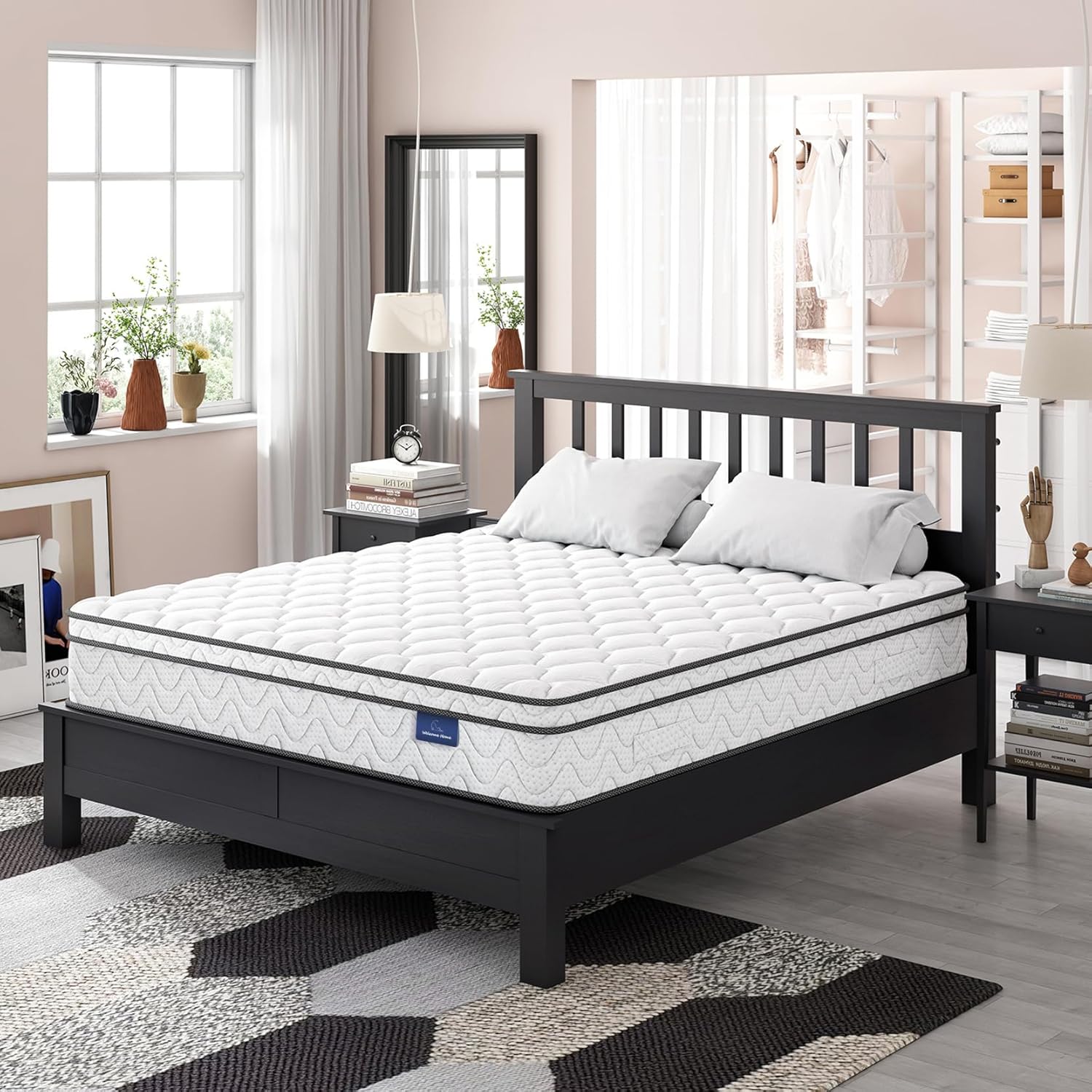 Vesgantti Full Size Mattress, 10 Inch Hybrid Full Mattress in a Box, Double Mattress with Memory Foam and Pocket Spring, Ergonomic Design & Pressure Relief, Medium Firm Feel, 54"*75"*10" - Grand Goldman