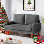 Vesgantti Loveseat Sofa, 48" Small Sofa Couch Mid Century Modern Couch for Small Spaces, Bedroom and Living Room, Removable Sofa Cover Spring Cushions and Solid Wood Frame, Easy to Install, Ashbeige - Grand Goldman