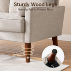 Vesgantti Loveseat Sofa, 48" Small Sofa Couch Mid Century Modern Couch for Small Spaces, Bedroom and Living Room, Removable Sofa Cover Spring Cushions and Solid Wood Frame, Easy to Install, Ashbeige - Grand Goldman