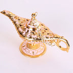 Victorian Decorative Gold Oil Lamp Arabesque Zinc Alloy European Style Classical Handicraft - Grand Goldman