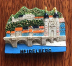 Vienna Prague Germany Czech San Marino Korea Hanbok Jerusalem Singapore Golden Fishtail Lion Resin Refrigerator Magnets Stickers - Grand Goldman