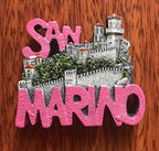 Vienna Prague Germany Czech San Marino Korea Hanbok Jerusalem Singapore Golden Fishtail Lion Resin Refrigerator Magnets Stickers - Grand Goldman