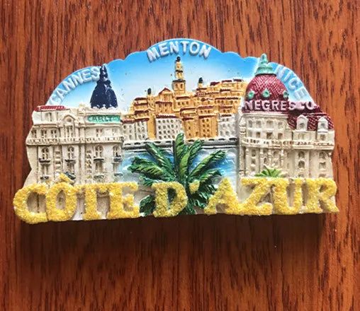 Vienna Prague Germany Czech San Marino Korea Hanbok Jerusalem Singapore Golden Fishtail Lion Resin Refrigerator Magnets Stickers - Grand Goldman