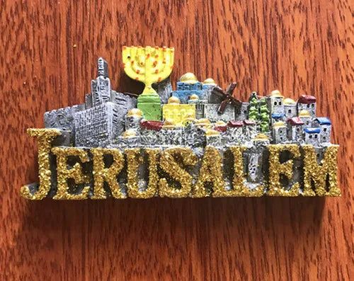 Vienna Prague Germany Czech San Marino Korea Hanbok Jerusalem Singapore Golden Fishtail Lion Resin Refrigerator Magnets Stickers - Grand Goldman