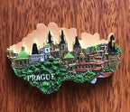 Vienna Prague Germany Czech San Marino Korea Hanbok Jerusalem Singapore Golden Fishtail Lion Resin Refrigerator Magnets Stickers - Grand Goldman