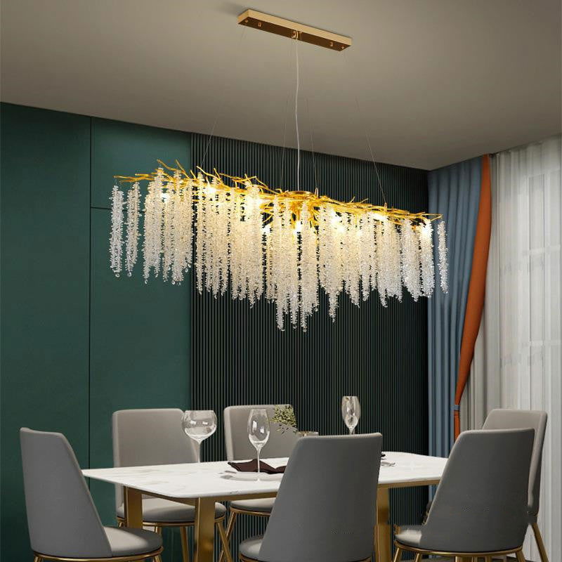 Villa Living Room Crystal Chandelier Light Luxury Restaurant Bar Table Lamp - Grand Goldman