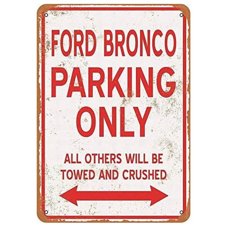 Vintage Auto Metal Tin Signs No Parking Wall Art Decor Parking Only for Home Bars Garage Cafe Clubs Pubs Retro Posters Plaque - Grand Goldman