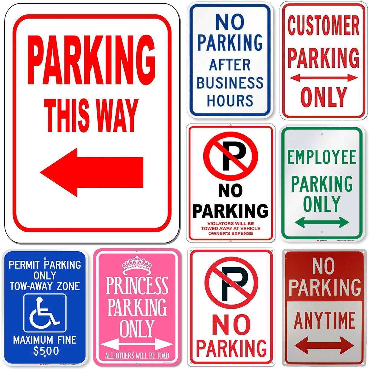 Vintage Auto Metal Tin Signs No Parking Wall Art Decor Parking Only for Home Bars Garage Cafe Clubs Pubs Retro Posters Plaque - Grand Goldman