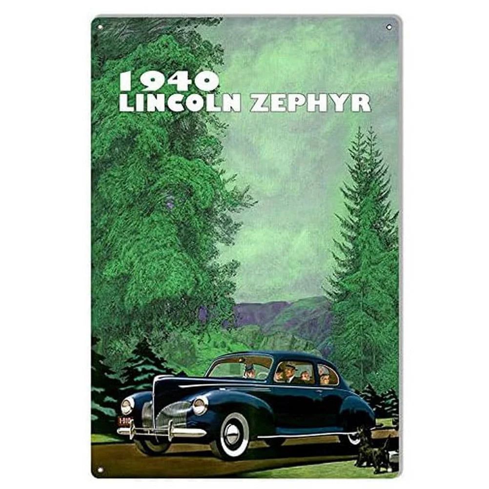 Vintage Car Metal Tin Signs Benz Mustang Posters Plate Wall Decor for Garage Bars Man Cave Cafe Clubs Retro Posters Plaque - Grand Goldman