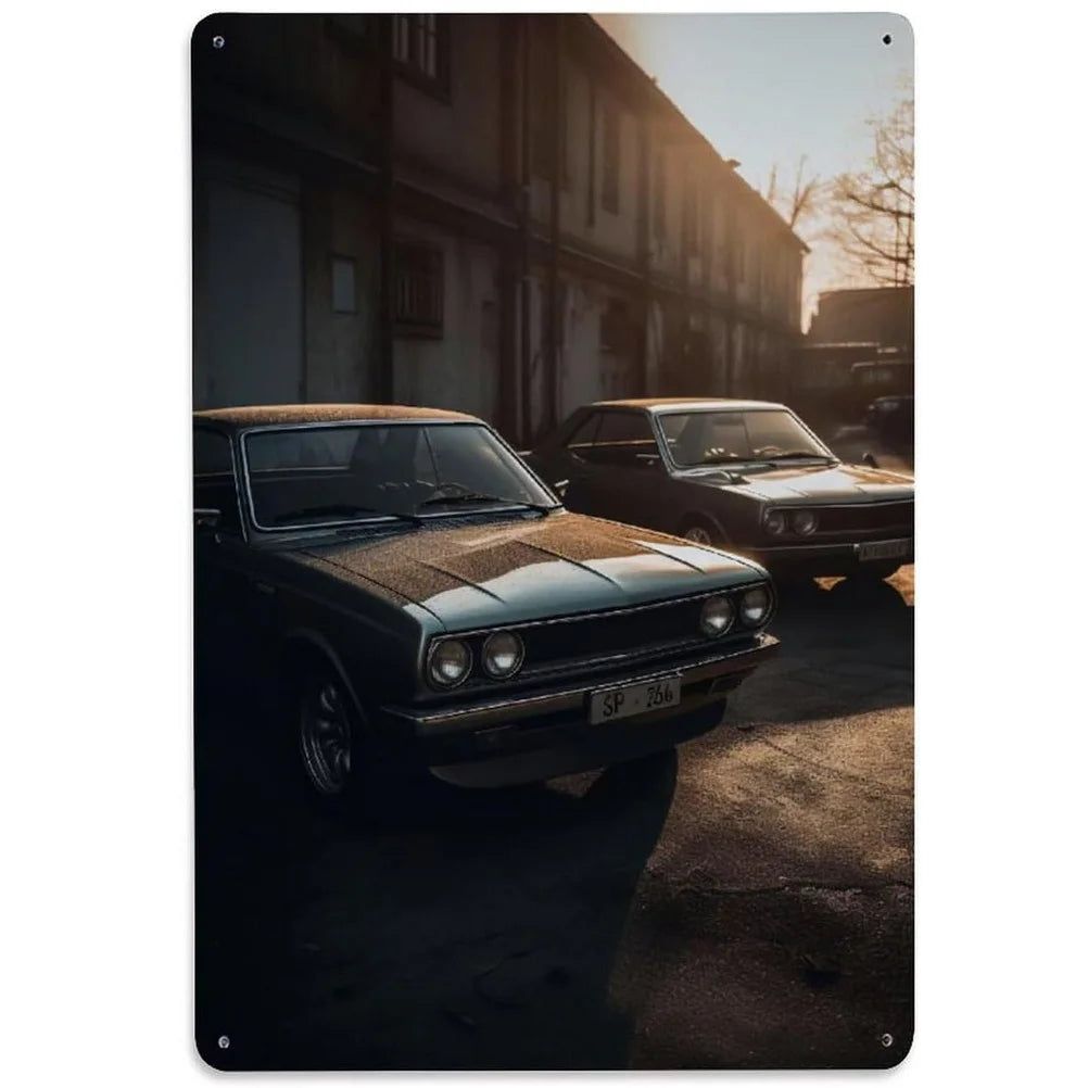 Vintage Classic Car Metal Tin Signs Mustang GT Posters Plate Wall Decor for Garage Bars Man Cave Cafe Clubs Retro Posters Plaque - Grand Goldman