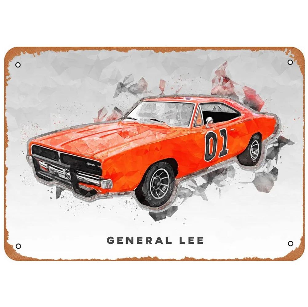 Vintage Classic Car Metal Tin Signs Mustang GT Posters Plate Wall Decor for Garage Bars Man Cave Cafe Clubs Retro Posters Plaque - Grand Goldman