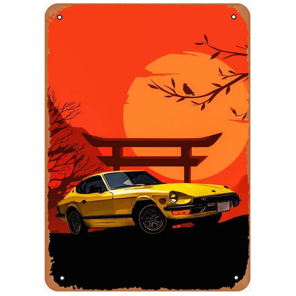 Vintage Classic Car Metal Tin Signs Mustang GT Posters Plate Wall Decor for Garage Bars Man Cave Cafe Clubs Retro Posters Plaque - Grand Goldman