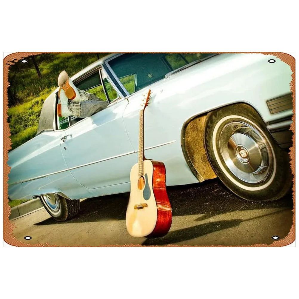 Vintage Classic Car Metal Tin Signs Mustang GT Posters Plate Wall Decor for Garage Bars Man Cave Cafe Clubs Retro Posters Plaque - Grand Goldman