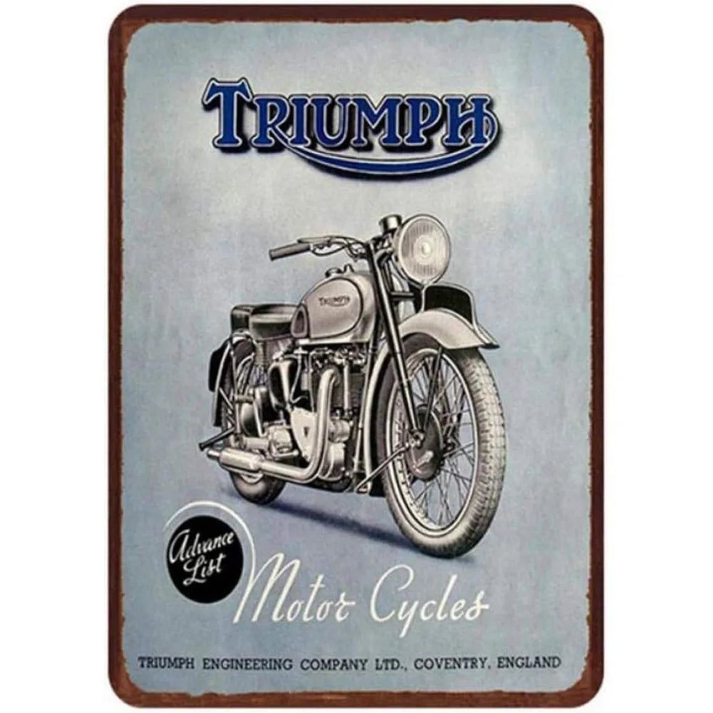 Vintage Classic Motorcycles Metal Tin Signs Posters Plate Wall Decor for Home Bars Garage Cafe Clubs Retro Posters Plaque - Grand Goldman