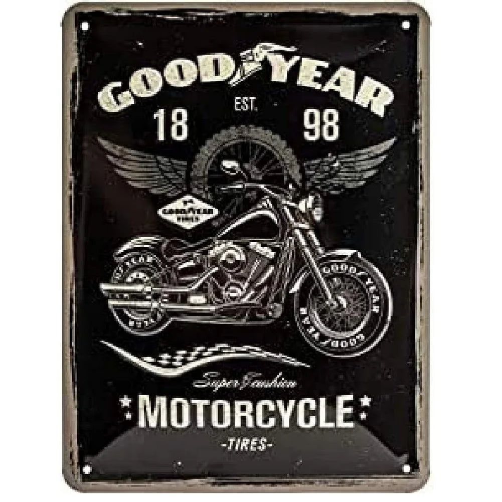Vintage Classic Motorcycles Metal Tin Signs Posters Plate Wall Decor for Home Bars Garage Cafe Clubs Retro Posters Plaque - Grand Goldman