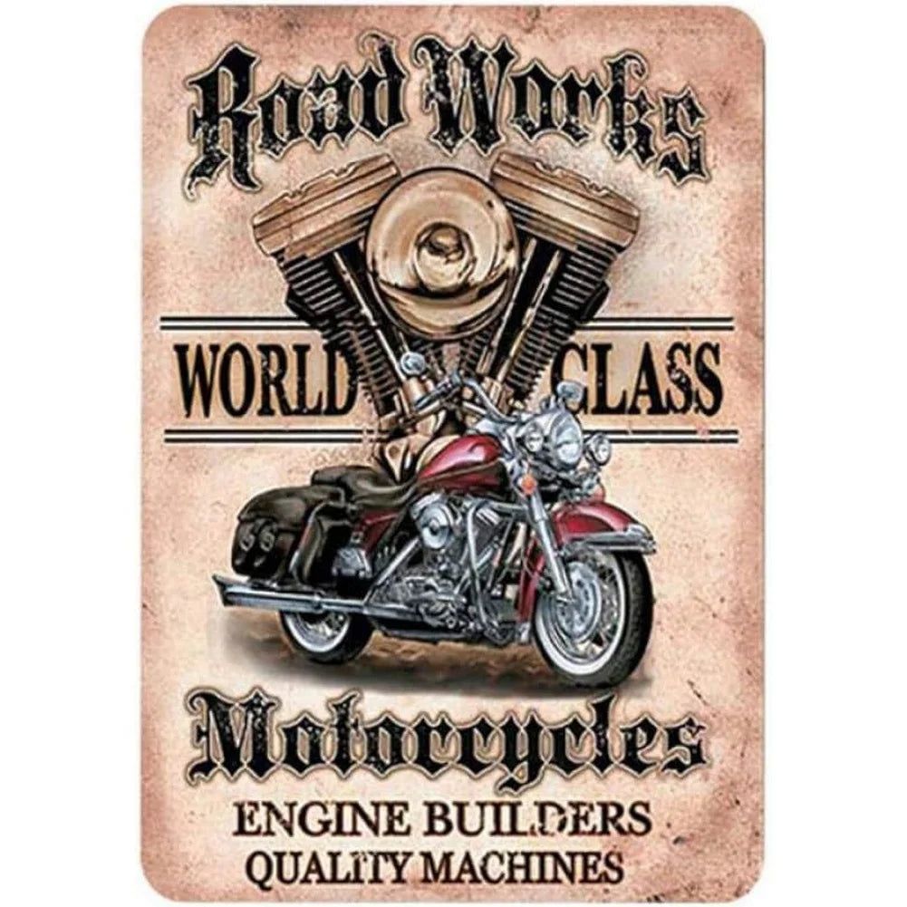 Vintage Classic Motorcycles Metal Tin Signs Posters Plate Wall Decor for Home Bars Garage Cafe Clubs Retro Posters Plaque - Grand Goldman