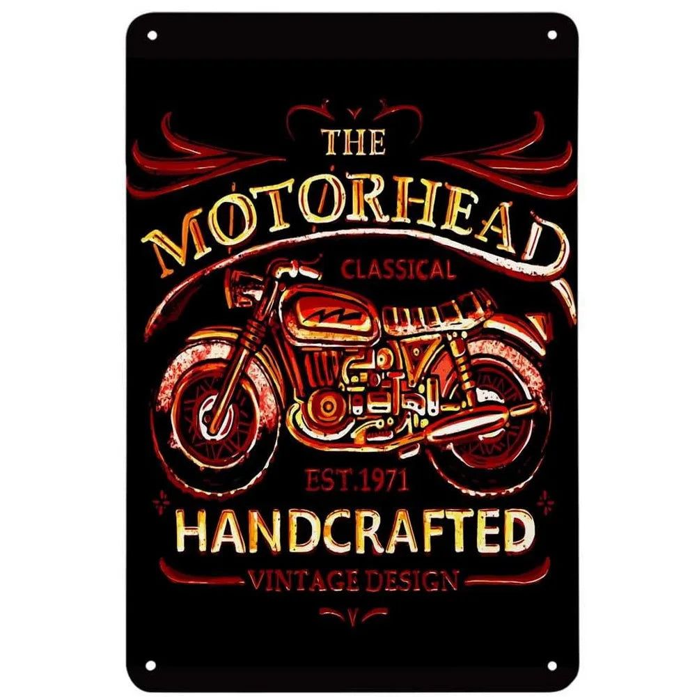 Vintage Classic Motorcycles Metal Tin Signs Posters Plate Wall Decor for Home Bars Garage Cafe Clubs Retro Posters Plaque - Grand Goldman