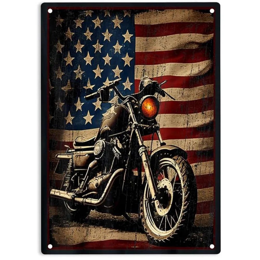 Vintage Classic Motorcycles Metal Tin Signs Posters Plate Wall Decor for Home Bars Garage Cafe Clubs Retro Posters Plaque - Grand Goldman