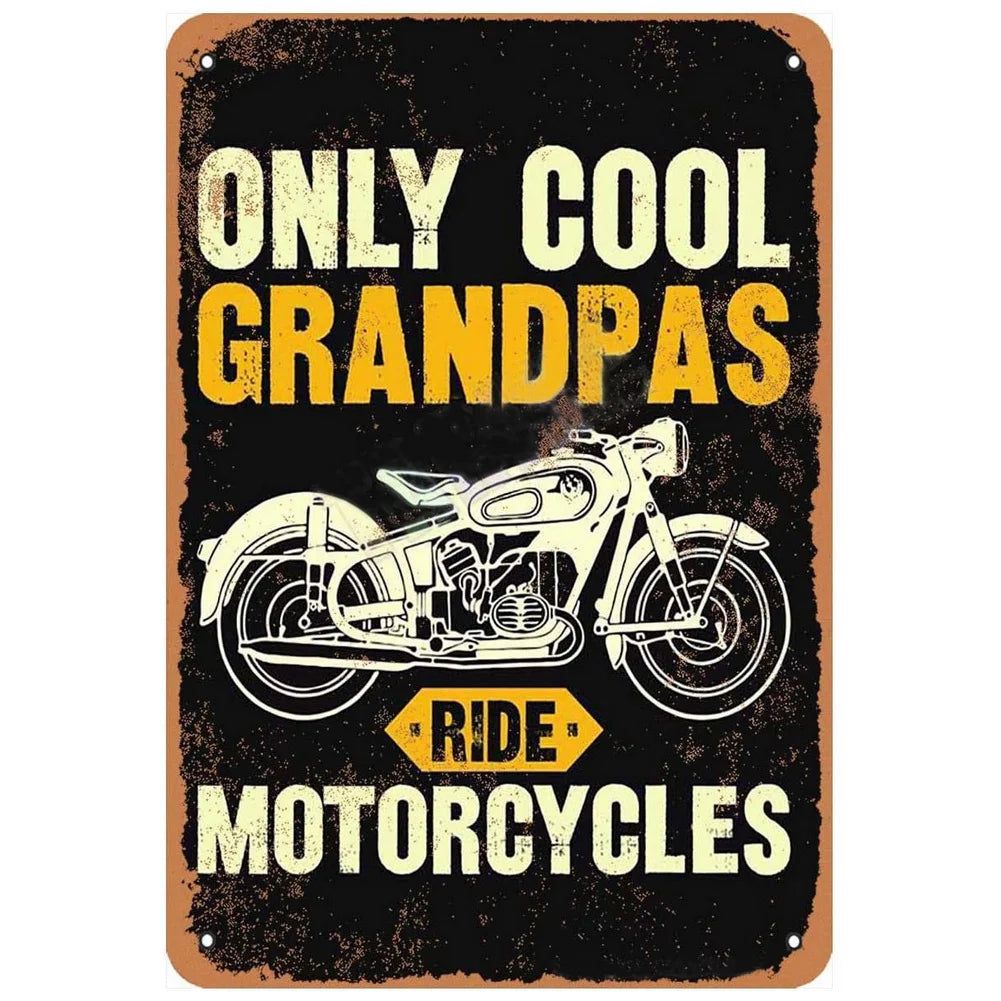Vintage Classic Motorcycles Metal Tin Signs Posters Plate Wall Decor for Home Bars Garage Cafe Clubs Retro Posters Plaque - Grand Goldman