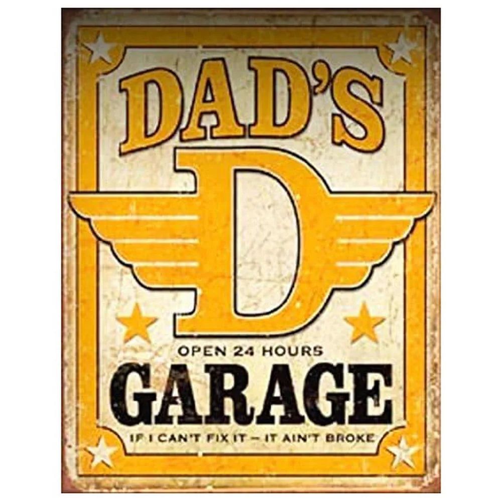 Vintage Dad's Garage Repair Shop Metal Tin Signs Posters Plate Wall Decor for Home Bars Garage Cafe Clubs Retro Posters Plaque - Grand Goldman