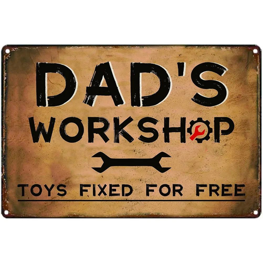 Vintage Dad's Garage Repair Shop Metal Tin Signs Posters Plate Wall Decor for Home Bars Garage Cafe Clubs Retro Posters Plaque - Grand Goldman