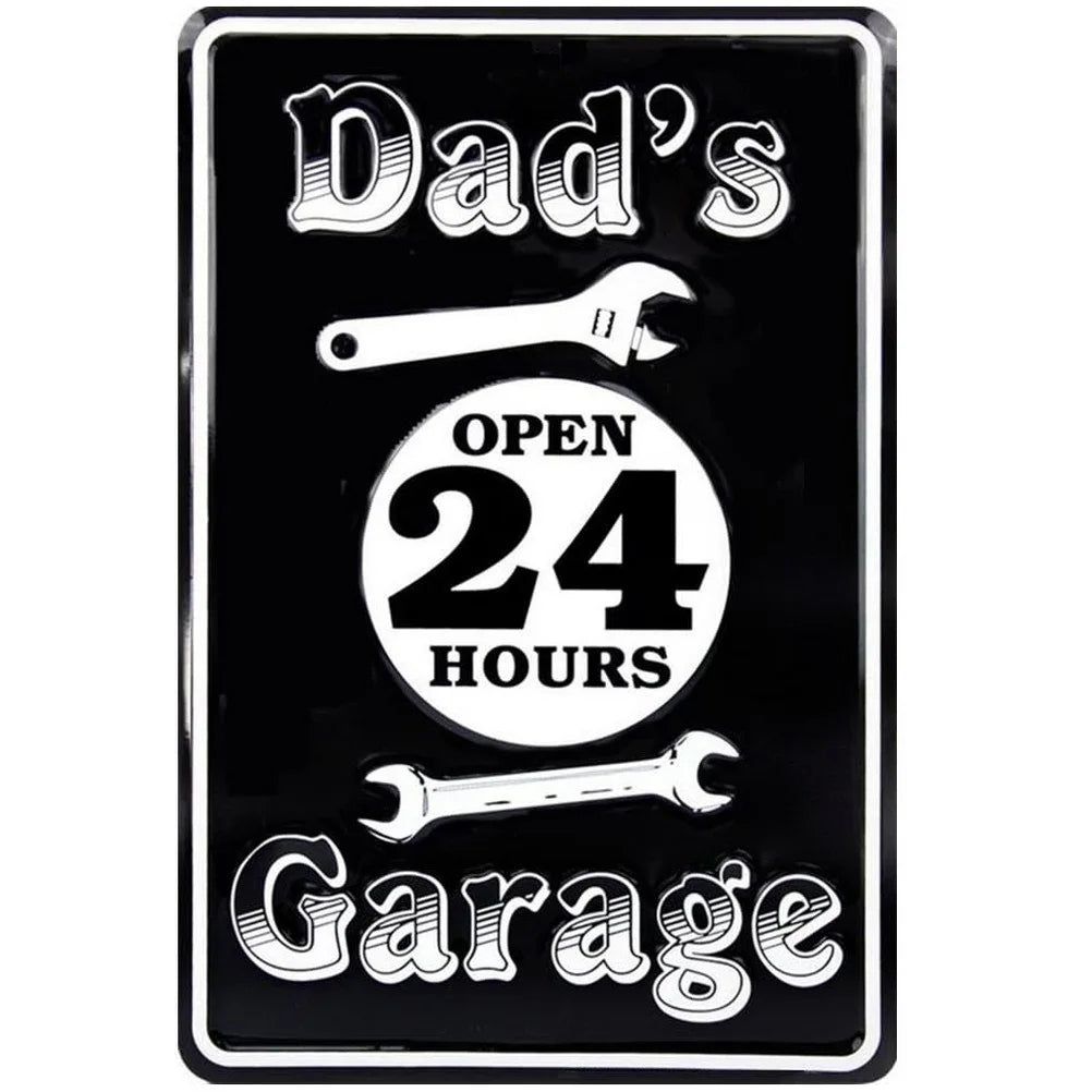 Vintage Dad's Garage Repair Shop Metal Tin Signs Posters Plate Wall Decor for Home Bars Garage Cafe Clubs Retro Posters Plaque - Grand Goldman
