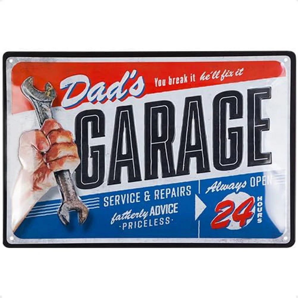 Vintage Dad's Garage Repair Shop Metal Tin Signs Posters Plate Wall Decor for Home Bars Garage Cafe Clubs Retro Posters Plaque - Grand Goldman