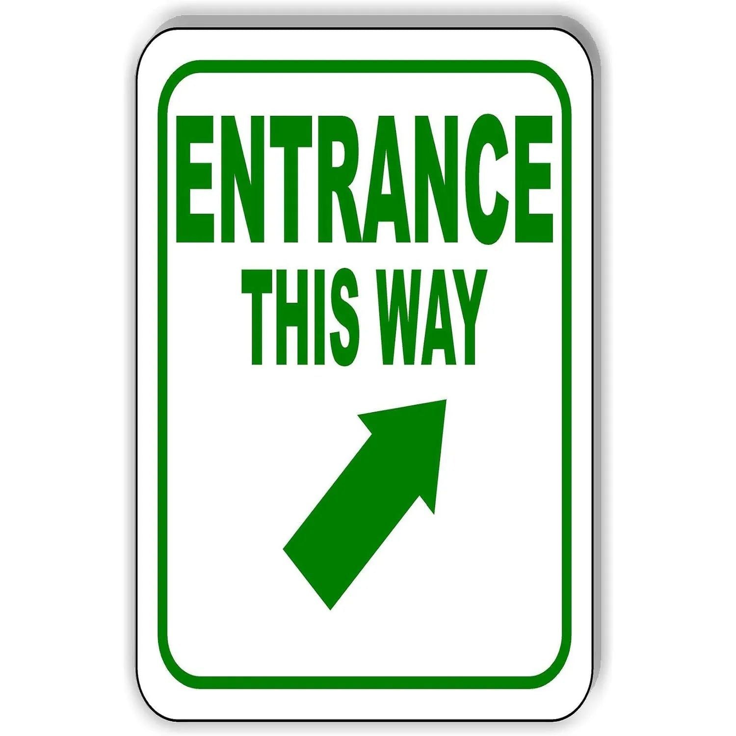 Vintage Exit Entrance Turn Arrow Metal Tin Signs Posters Plate Wall Decor for Bars Garage Cafe Clubs Pubs Retro Poster Plaque - Grand Goldman