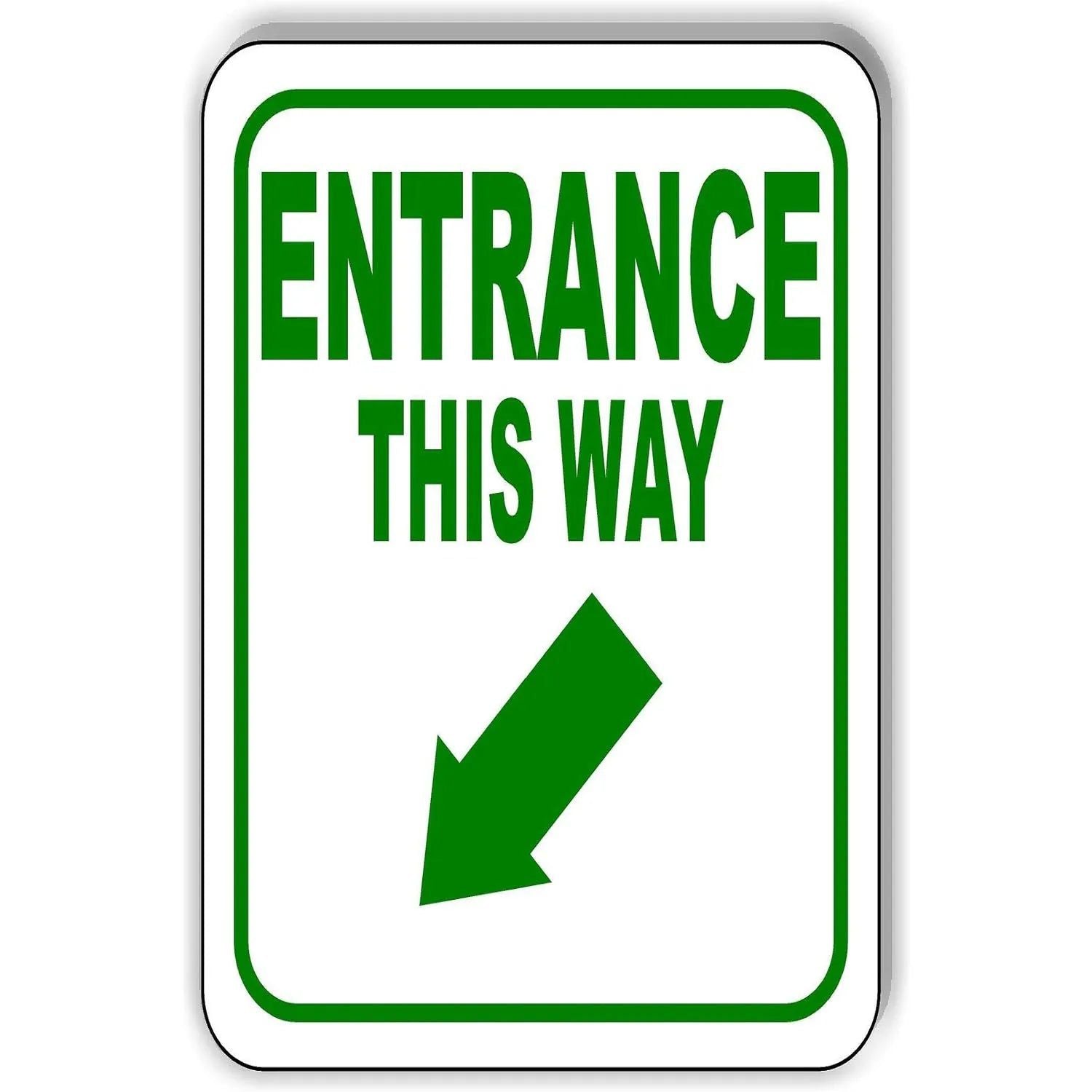 Vintage Exit Entrance Turn Arrow Metal Tin Signs Posters Plate Wall Decor for Bars Garage Cafe Clubs Pubs Retro Poster Plaque - Grand Goldman