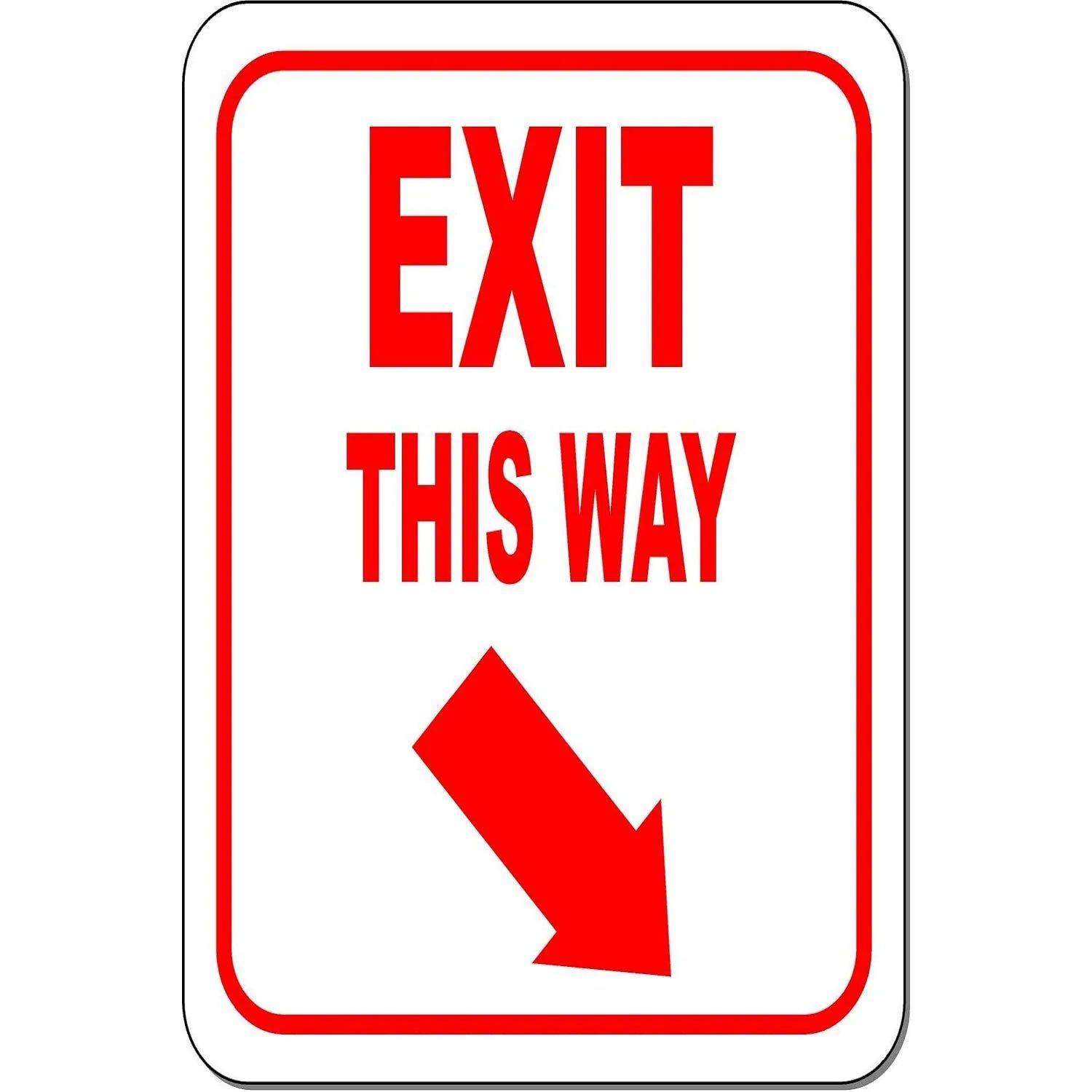 Vintage Exit Entrance Turn Arrow Metal Tin Signs Posters Plate Wall Decor for Bars Garage Cafe Clubs Pubs Retro Poster Plaque - Grand Goldman