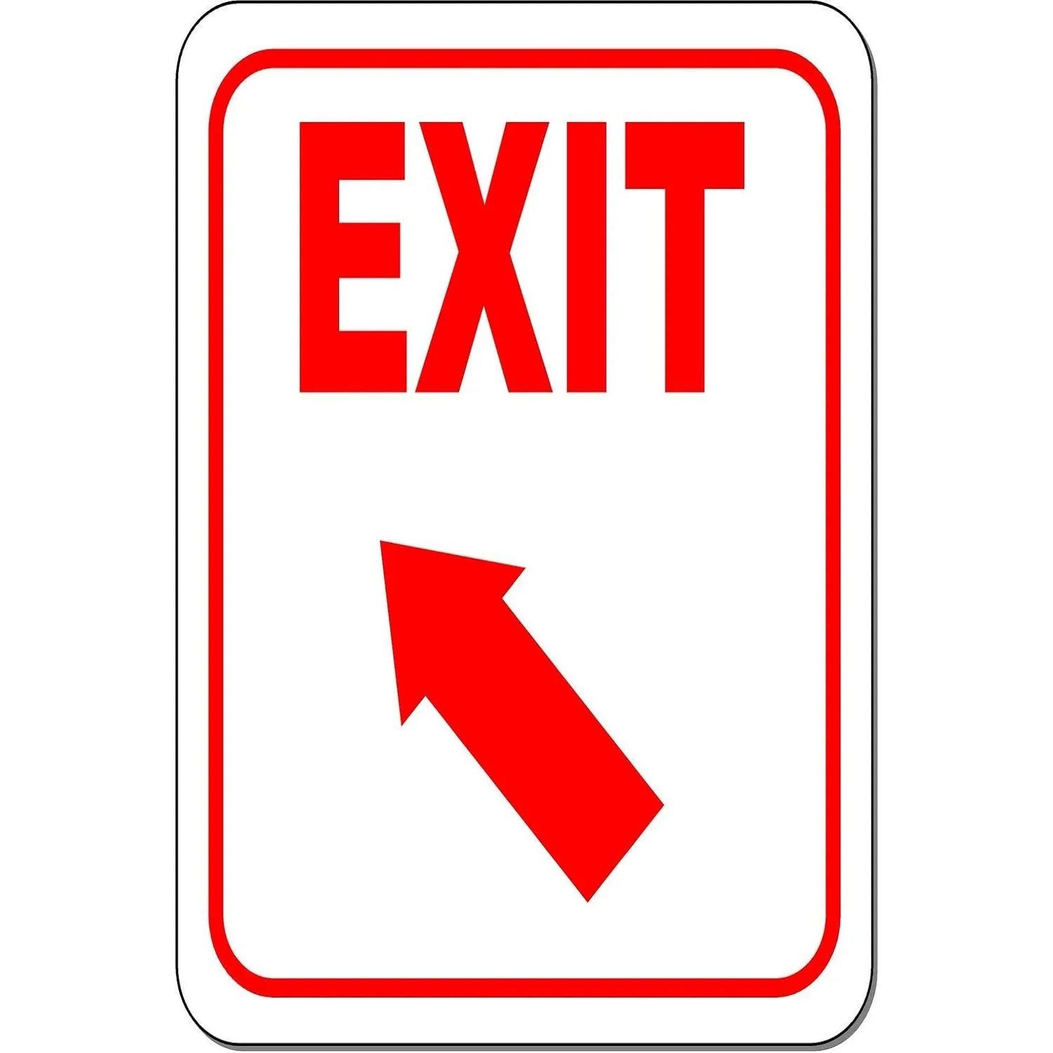 Vintage Exit Entrance Turn Arrow Metal Tin Signs Posters Plate Wall Decor for Bars Garage Cafe Clubs Pubs Retro Poster Plaque - Grand Goldman