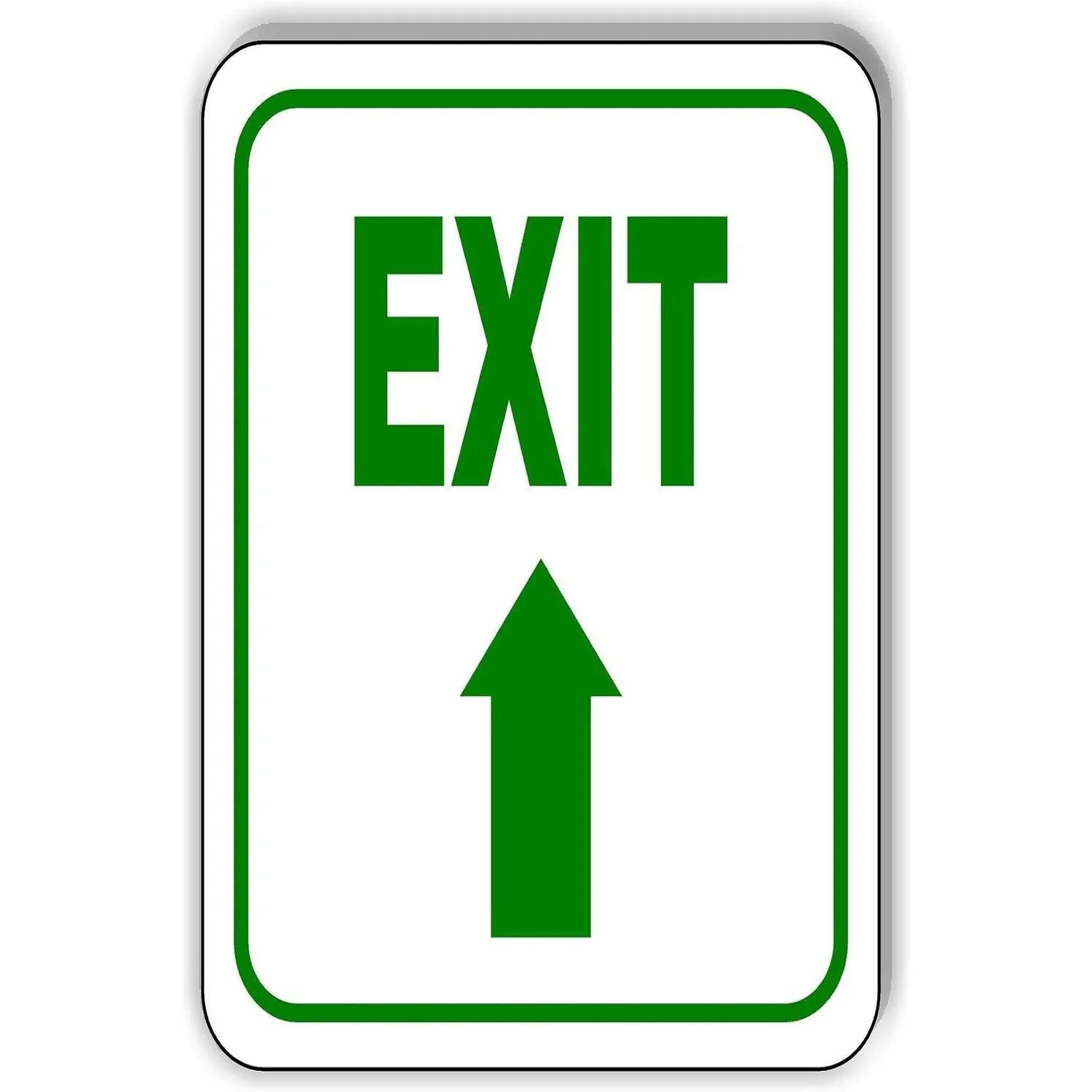 Vintage Exit Entrance Turn Arrow Metal Tin Signs Posters Plate Wall Decor for Bars Garage Cafe Clubs Pubs Retro Poster Plaque - Grand Goldman