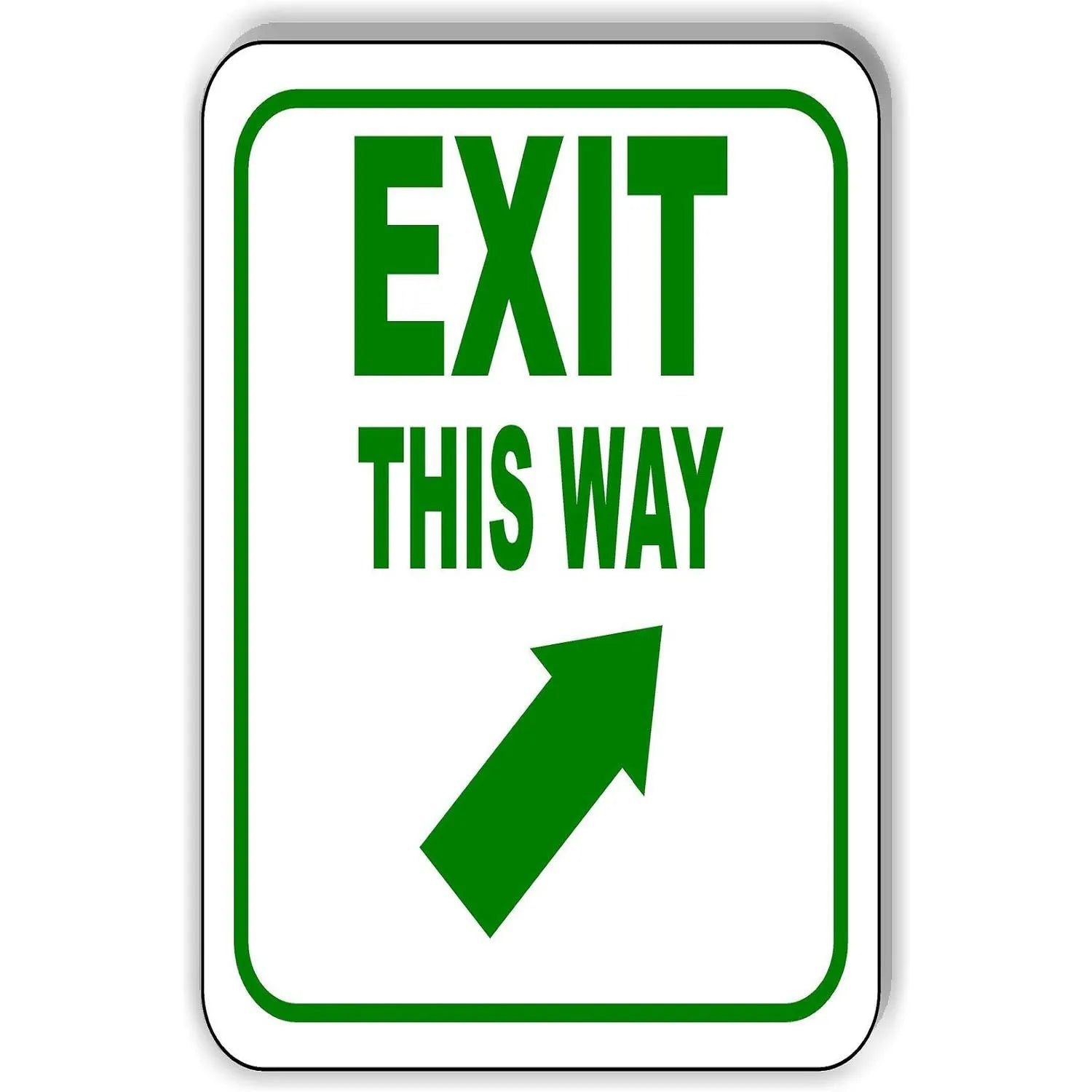 Vintage Exit Entrance Turn Arrow Metal Tin Signs Posters Plate Wall Decor for Bars Garage Cafe Clubs Pubs Retro Poster Plaque - Grand Goldman