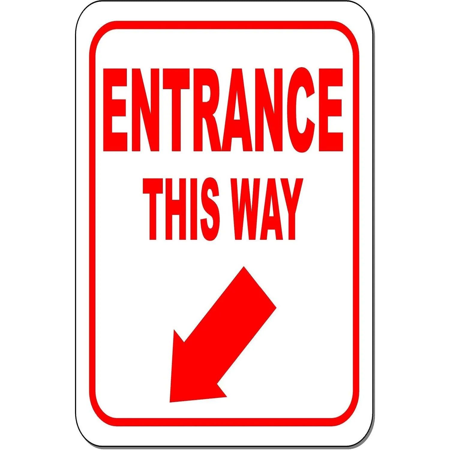 Vintage Exit Entrance Turn Arrow Metal Tin Signs Posters Plate Wall Decor for Bars Garage Cafe Clubs Pubs Retro Poster Plaque - Grand Goldman