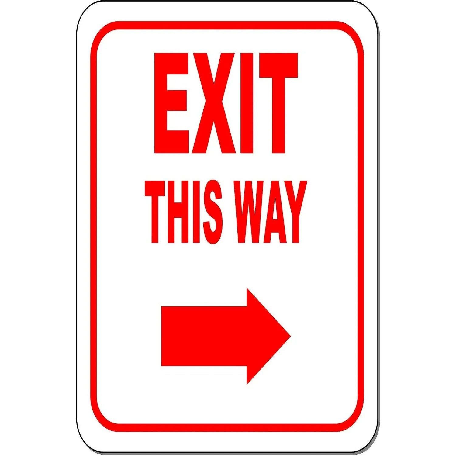 Vintage Exit Entrance Turn Arrow Metal Tin Signs Posters Plate Wall Decor for Bars Garage Cafe Clubs Pubs Retro Poster Plaque - Grand Goldman