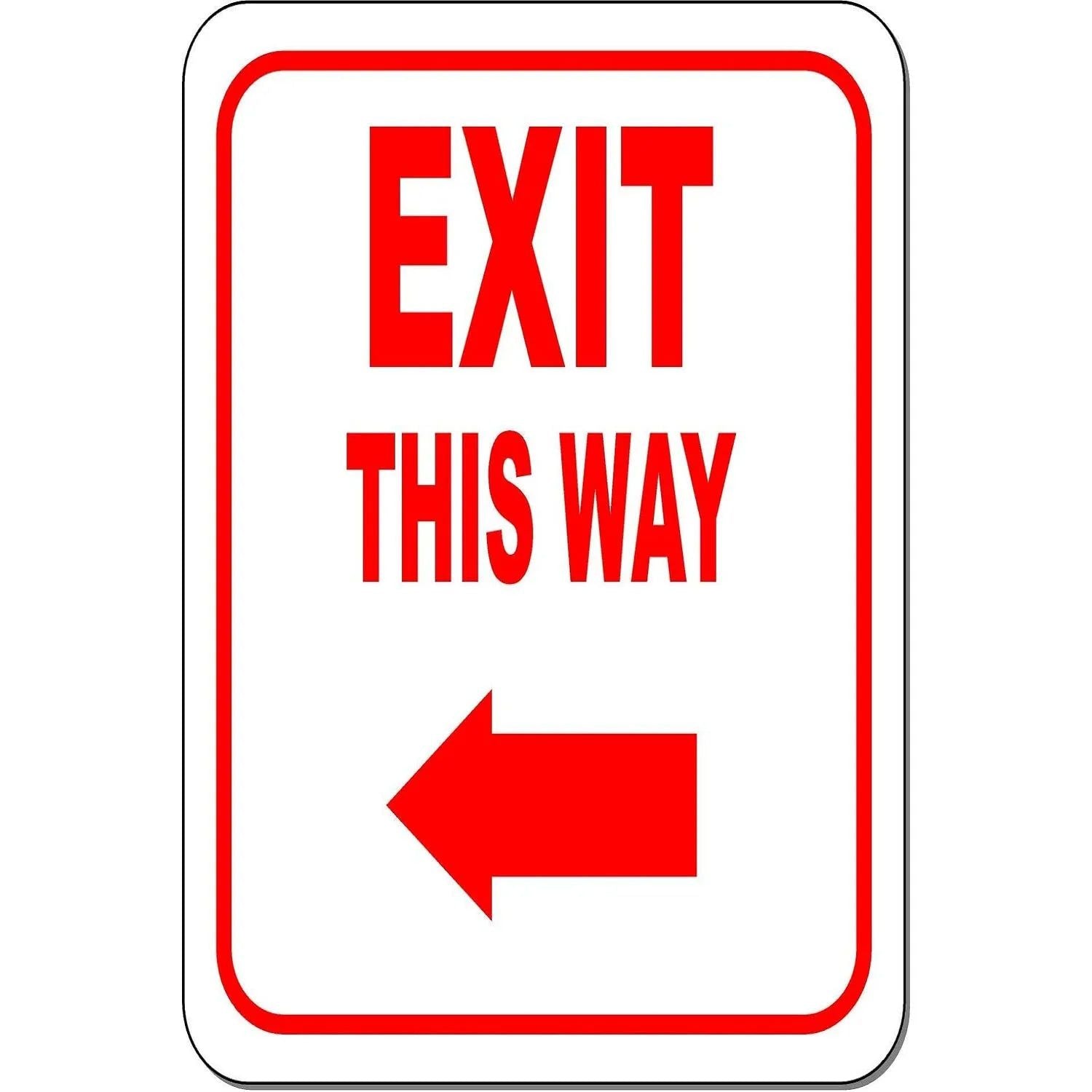 Vintage Exit Entrance Turn Arrow Metal Tin Signs Posters Plate Wall Decor for Bars Garage Cafe Clubs Pubs Retro Poster Plaque - Grand Goldman