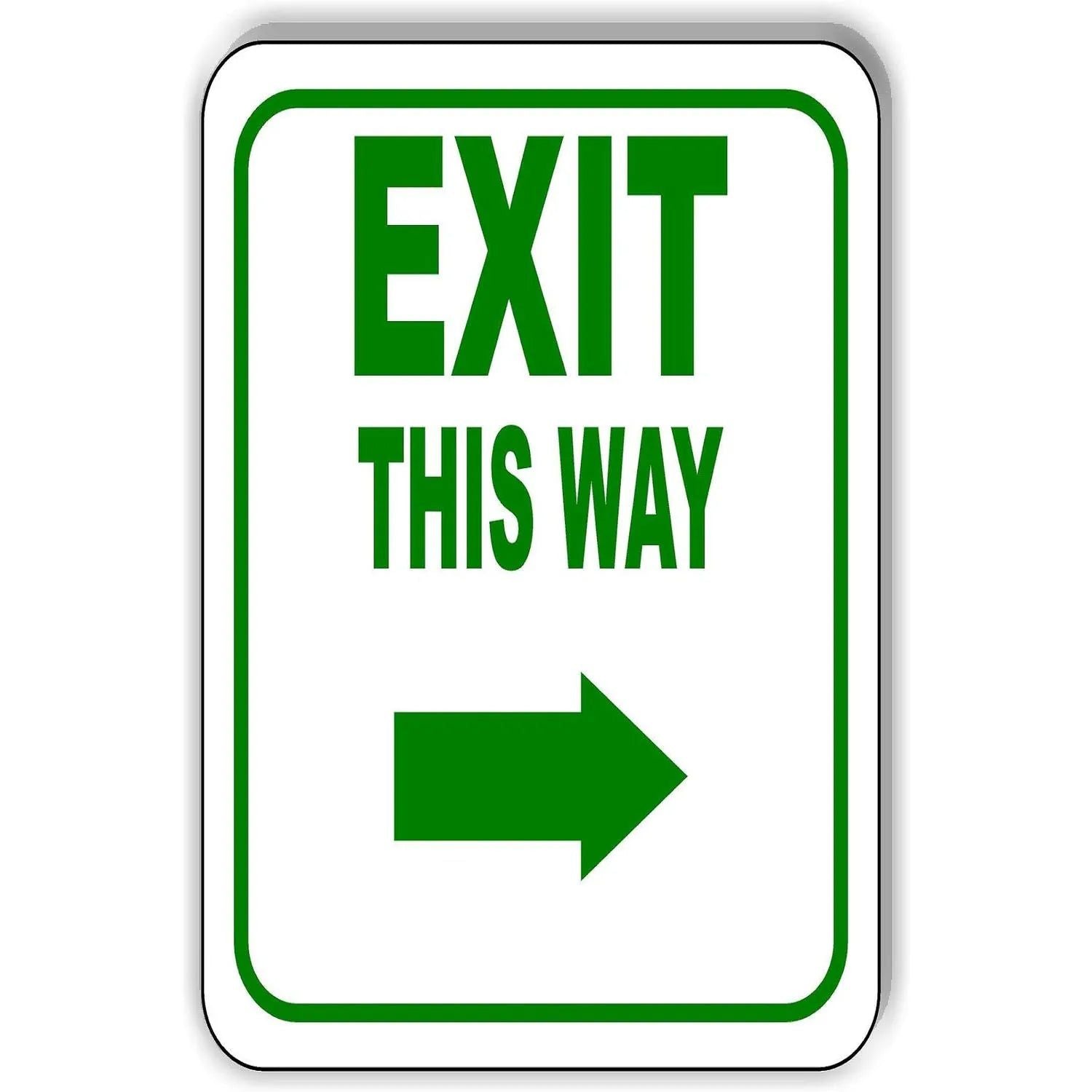 Vintage Exit Entrance Turn Arrow Metal Tin Signs Posters Plate Wall Decor for Bars Garage Cafe Clubs Pubs Retro Poster Plaque - Grand Goldman