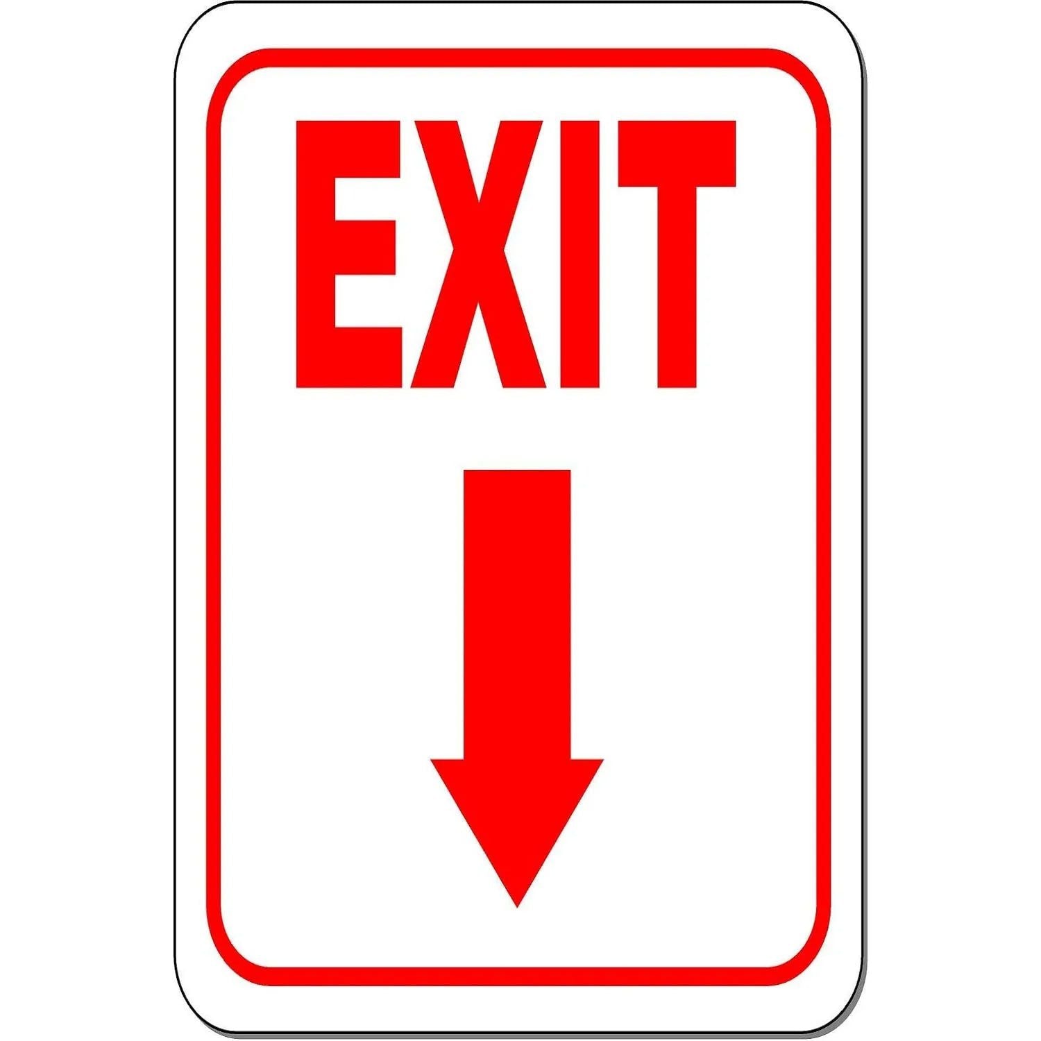 Vintage Exit Entrance Turn Arrow Metal Tin Signs Posters Plate Wall Decor for Bars Garage Cafe Clubs Pubs Retro Poster Plaque - Grand Goldman