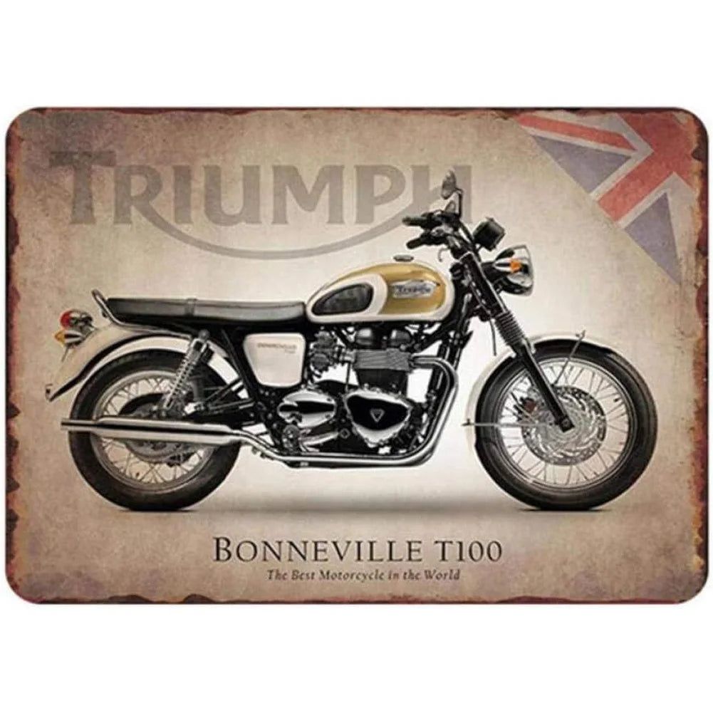 Vintage Gold Star Motorcycle Indian Metal Tin Signs Poster Plate Wall Decor for Home Bars Garage Cafe Clubs Retro Posters Plaque - Grand Goldman