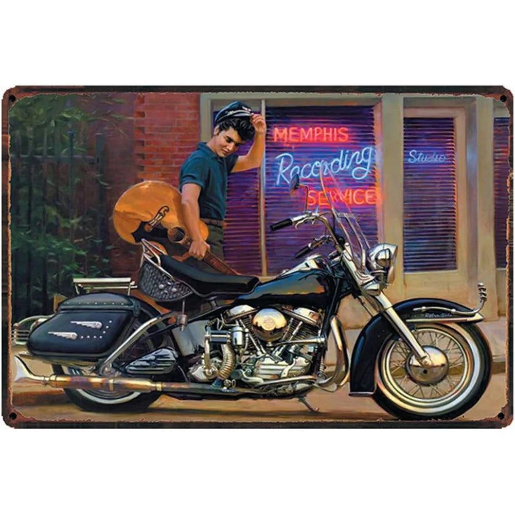 Vintage Gold Star Motorcycle Indian Metal Tin Signs Poster Plate Wall Decor for Home Bars Garage Cafe Clubs Retro Posters Plaque - Grand Goldman