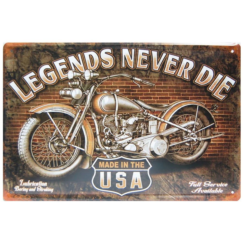 Vintage Gold Star Motorcycle Indian Metal Tin Signs Poster Plate Wall Decor for Home Bars Garage Cafe Clubs Retro Posters Plaque - Grand Goldman