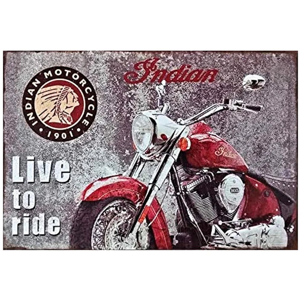 Vintage Gold Star Motorcycle Indian Metal Tin Signs Poster Plate Wall Decor for Home Bars Garage Cafe Clubs Retro Posters Plaque - Grand Goldman