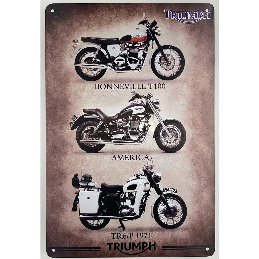 Vintage Gold Star Motorcycle Indian Metal Tin Signs Poster Plate Wall Decor for Home Bars Garage Cafe Clubs Retro Posters Plaque - Grand Goldman