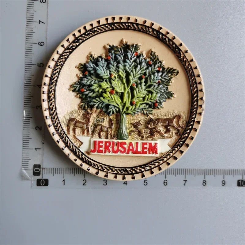 Vintage Handmade Painted Fridge Magnets Andorra Croatia Finland Italy Dresden Prague Norway Santorini France Denmark Ibiza Spain Jerusalem Austria Dublin - Grand Goldman