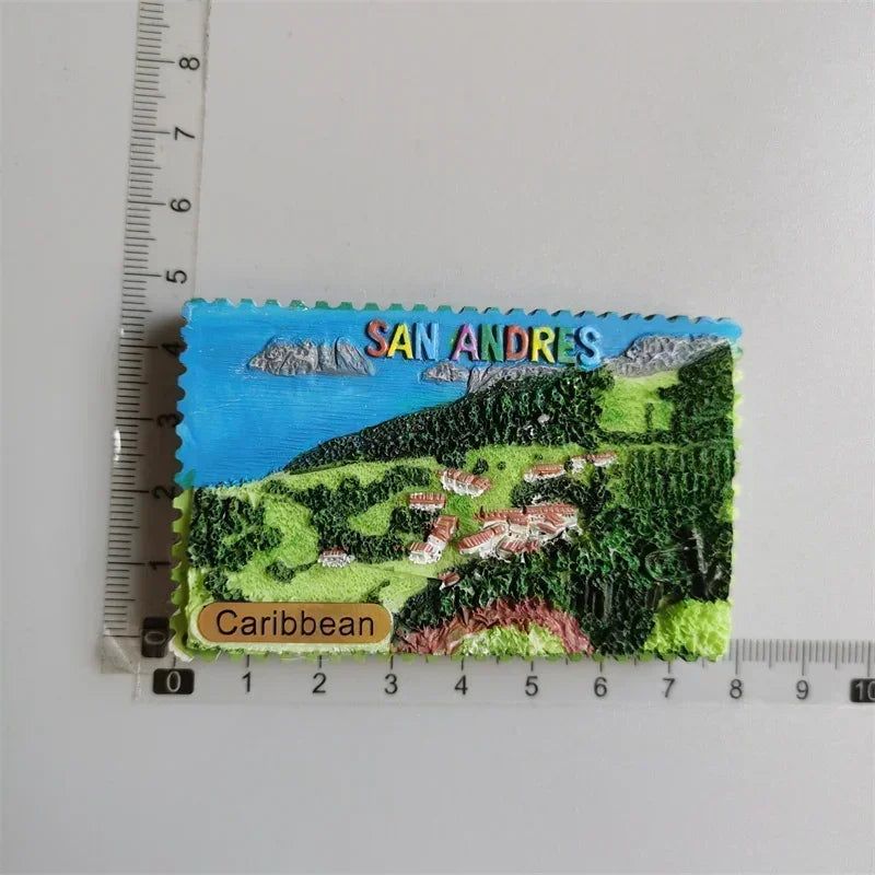 Vintage Handmade Painted Fridge Magnets Andorra Croatia Finland Italy Dresden Prague Norway Santorini France Denmark Ibiza Spain Jerusalem Austria Dublin - Grand Goldman