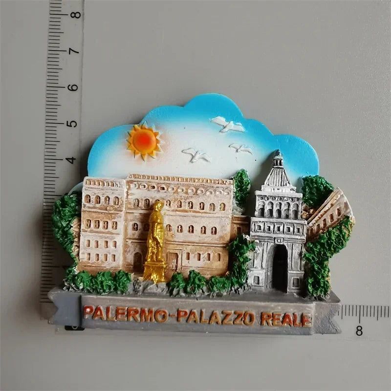 Vintage Handmade Painted Fridge Magnets Andorra Croatia Finland Italy Dresden Prague Norway Santorini France Denmark Ibiza Spain Jerusalem Austria Dublin - Grand Goldman
