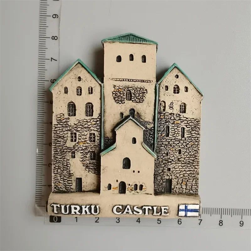 Vintage Handmade Painted Fridge Magnets Andorra Croatia Finland Italy Dresden Prague Norway Santorini France Denmark Ibiza Spain Jerusalem Austria Dublin - Grand Goldman