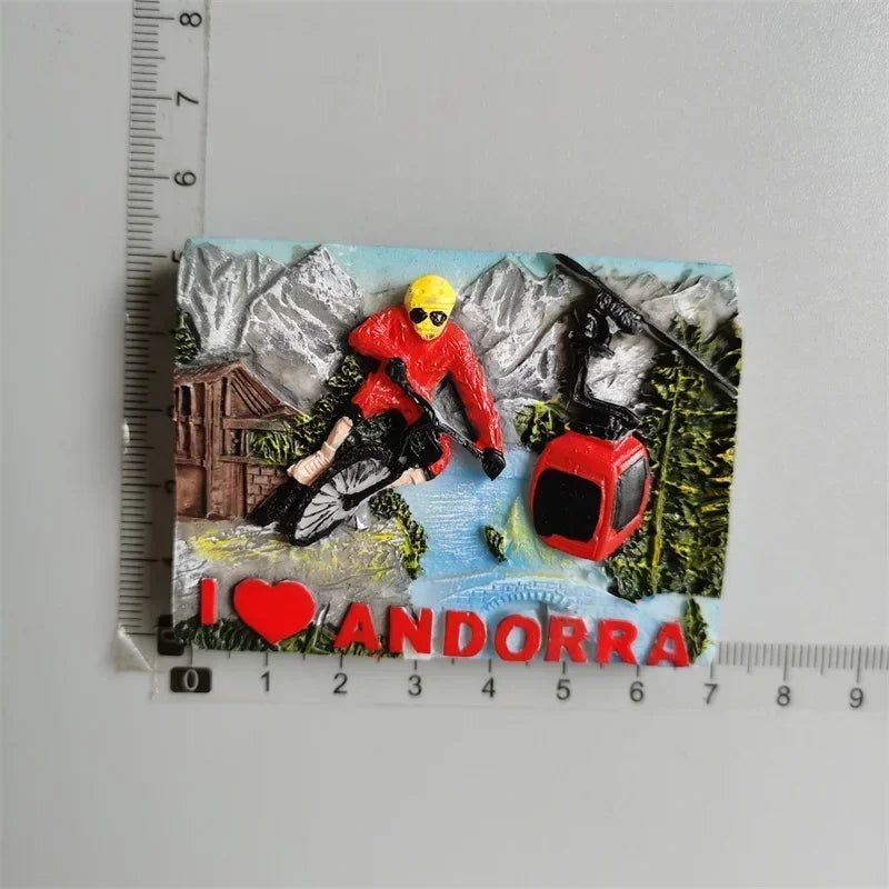 Vintage Handmade Painted Fridge Magnets Andorra Croatia Finland Italy Dresden Prague Norway Santorini France Denmark Ibiza Spain Jerusalem Austria Dublin - Grand Goldman